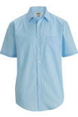 Edwards Mens SS Essential Broadcloth Shirts BLUE Pocket
