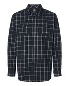 Burnside Men's Plaid Flannel Shirt B8210 NAVY/ WHITE Pocket