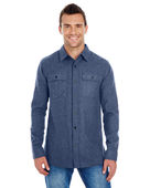 Burnside Men's Solid Flannel Shirt BU8200 DENIM Pocket