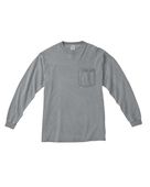 Comfort Colors Adult Heavyweight RS Long-Sleeve Pocket T-Shirt C4410 GRANITE Pocket