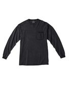 Comfort Colors Adult Heavyweight RS Long-Sleeve Pocket T-Shirt C4410 BLACK Pocket