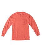 Comfort Colors Adult Heavyweight RS Long-Sleeve Pocket T-Shirt C4410 BRIGHT SALMON Pocket