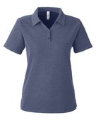 Core 365 Ladies' Fusion ChromaSoft Pique Polo CE112W CLASSIC NAVY HEATHER Pocket
