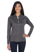 Core 365 Ladies' Kinetic Performance Quarter-Zip CE401W CARBON/ ACD GRN Pocket