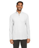 Core 365 Men's Fusion ChromaSoft Pique Quarter-Zip CE405 WHITE Pocket