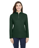 Core 365 Ladies' Fusion ChromaSoft Pique Quarter-Zip CE405W FOREST Pocket