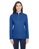 Core 365 Ladies' Fusion ChromaSoft Pique Quarter-Zip CE405W TRUE ROYAL Pocket