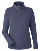 Core 365 Ladies' Fusion ChromaSoft Pique Quarter-Zip CE405W CLASSIC NAVY HEATHER Pocket