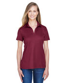 Devon & Jones CrownLux Performance Ladies' Plaited Polo DG20W BURGUNDY Pocket