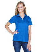 Devon & Jones CrownLux Performance Ladies' Plaited Polo DG20W FRENCH BLUE Pocket
