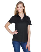 Devon & Jones CrownLux Performance Ladies' Plaited Polo DG20W BLACK Pocket
