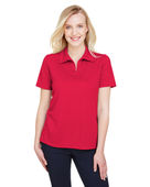 Devon & Jones CrownLux Performance Ladies' Address Melange Polo DG22W RED HEATHER Pocket