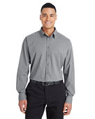 Devon & Jones CrownLux Performance Men's Tonal Mini Check Shirt DG535 GRAPHITE Pocket