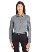 Devon & Jones CrownLux Performance Ladies' Tonal Mini Check Shirt DG535W GRAPHITE Pocket