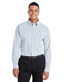 Devon & Jones CrownLux Performance Men's Micro Windowpane Shirt DG540 NAVY/ WHITE Pocket