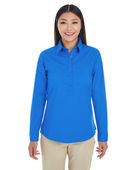 Devon & Jones Ladies' Perfect Fit Half-Placket Tunic Top DP610W FRENCH BLUE Pocket