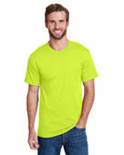Hanes Adult Workwear Pocket T-Shirt W110 SAFETY GREEN Pocket