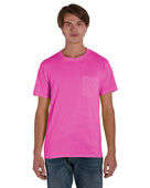 Hanes Adult Workwear Pocket T-Shirt W110 SAFETY PINK Pocket