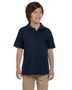 Harriton Youth 6 oz. Ringspun Cotton Pique Short-Sleeve Polo M200Y NAVY Pocket
