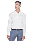 Harriton Men's Advantage Snag Protection Plus Long-Sleeve Tactical Polo M211L WHITE Pocket