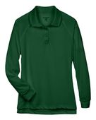 Harriton Ladies' Advantage Snag Protection Plus Long-Sleeve Tactical Polo M211LW DARK GREEN Pocket