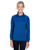 Harriton Ladies' Advantage Snag Protection Plus Long-Sleeve Tactical Polo M211LW TRUE ROYAL Pocket