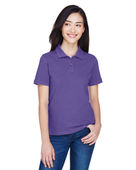 Harriton Ladies' 5.6 oz. Easy Blend Polo M265W TEAM PURPLE Pocket