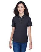 Harriton Ladies' 5.6 oz. Easy Blend Polo M265W NAVY Pocket
