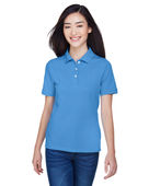 Harriton Ladies' 5.6 oz. Easy Blend Polo M265W NAUTICAL BLUE Pocket