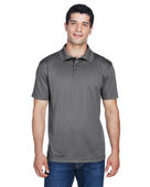 Harriton Men's 4 oz. Polytech Polo M315 CHARCOAL Pocket