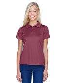 Harriton Ladies' 4 oz. Polytech Polo M315W MAROON Pocket