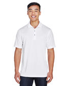 Harriton Men's Advantage Snag Protection Plus IL Snap Placket Polo M345 WHITE Pocket