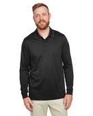 Harriton Men's Advantage Snag Protection Plus IL Long Sleeve Polo M348L BLACK Pocket