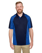 Harriton Men's Advantage Snag Protection Plus IL Colorblock Polo M385 D NV/ T RY/ D CH Pocket
