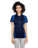 Harriton Ladies' Advantage Snag Protection Plus IL Colorblock Polo M385W D NV/ T RY/ D CH Pocket