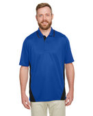 Harriton Men's Tall Flash Snag Protection Plus IL Colorblock Polo M386T TR ROYAL/ BLACK Pocket