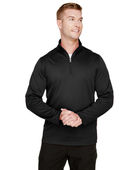 Harriton Men's Advantage Snag Protection Plus IL Quarter-Zip M748 BLACK Pocket