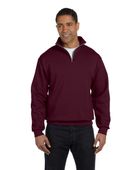 Jerzees Adult 8 oz. NuBlend Quarter-Zip Cadet Collar Sweatshirt 995M MAROON Pocket