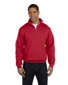 Jerzees Adult 8 oz. NuBlend Quarter-Zip Cadet Collar Sweatshirt 995M TRUE RED Pocket