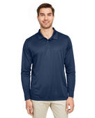 Team 365 Men's Zone Performance Long Sleeve Polo TT51L SPORT DARK NAVY Pocket