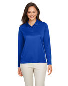 Team 365 Ladies' Zone Performance Long Sleeve Polo TT51LW SPORT ROYAL Pocket
