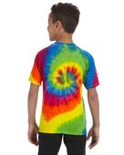 Colortone Tie-Dye Youth 5.4 oz. 100% Cotton T-Shirt CD100Y MOONDANCE Back