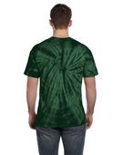 Colortone Tie-Dye Adult 5.4 oz. 100% Cotton Spider T-Shirt CD101 SPIDER GREEN Back