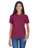 Ultraclub Ladies' Classic Pique Polo 8530 BURGUNDY Pocket