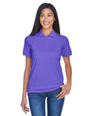 Ultraclub Ladies' Classic Pique Polo 8530 PURPLE Pocket
