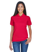 Ultraclub Ladies' Classic Pique Polo 8530 RED Pocket
