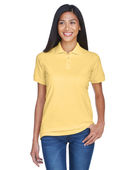 Ultraclub Ladies' Classic Pique Polo 8530 YELLOW Pocket