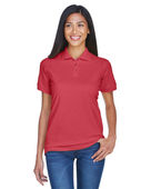 Ultraclub Ladies' Classic Pique Polo 8530 CARDINAL Pocket