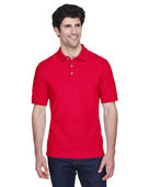 Ultraclub Men's Classic Pique Polo 8535 RED Pocket