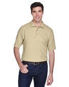 Ultraclub Men's Whisper Pique Polo 8540 PUTTY Pocket